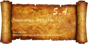Seprenyi Attila névjegykártya