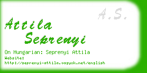 attila seprenyi business card